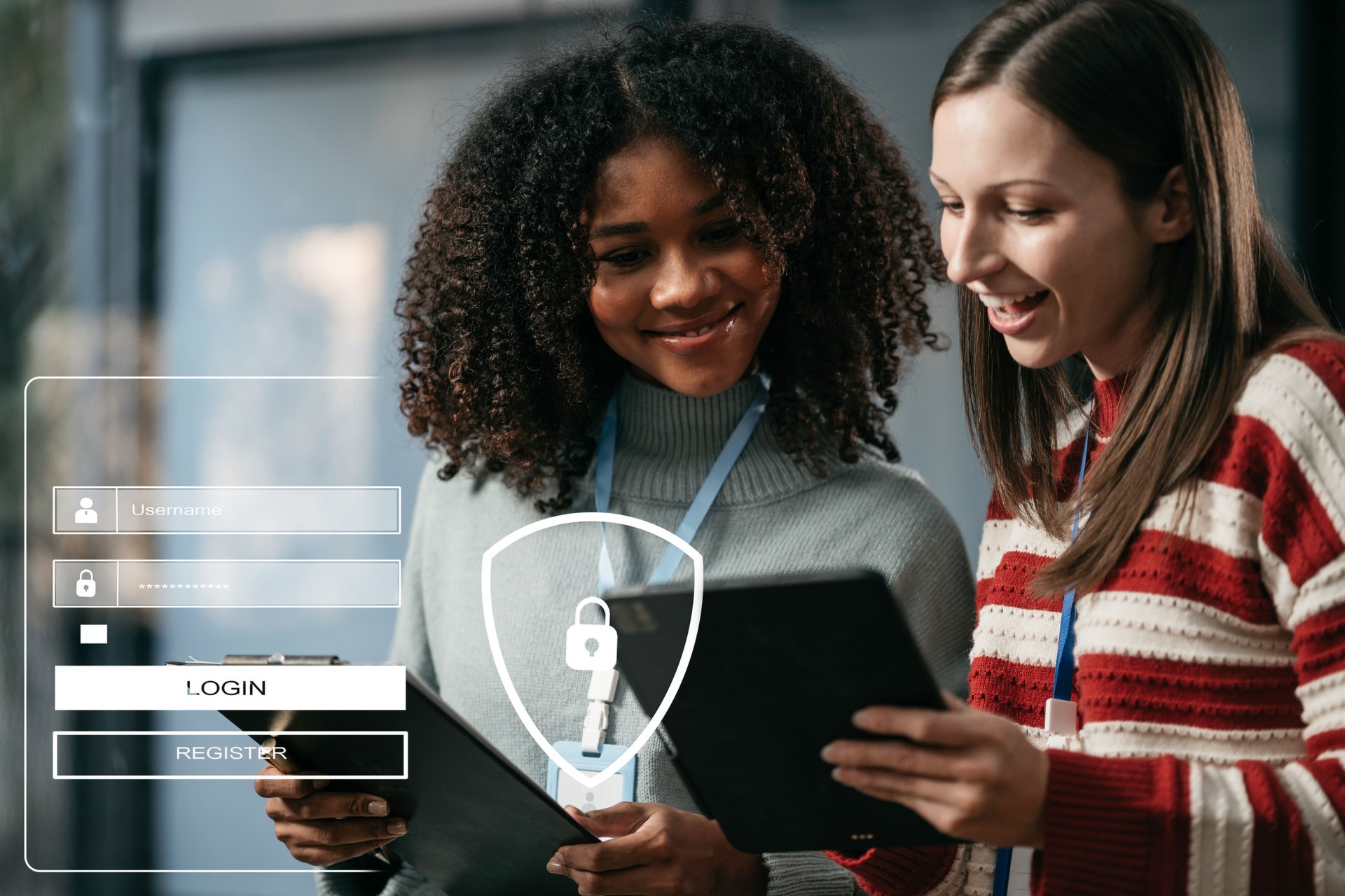 Concept of cyber security, information security and encryption, secure access to user's personal information, secure Internet access, cybersecurity.
